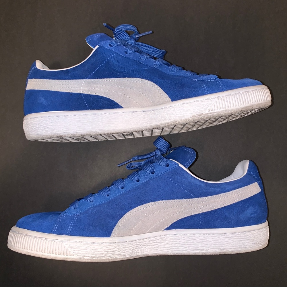 PUMA Suede Classic+ Olympian Blue USED Size 9.5M - Picture 4 of 6